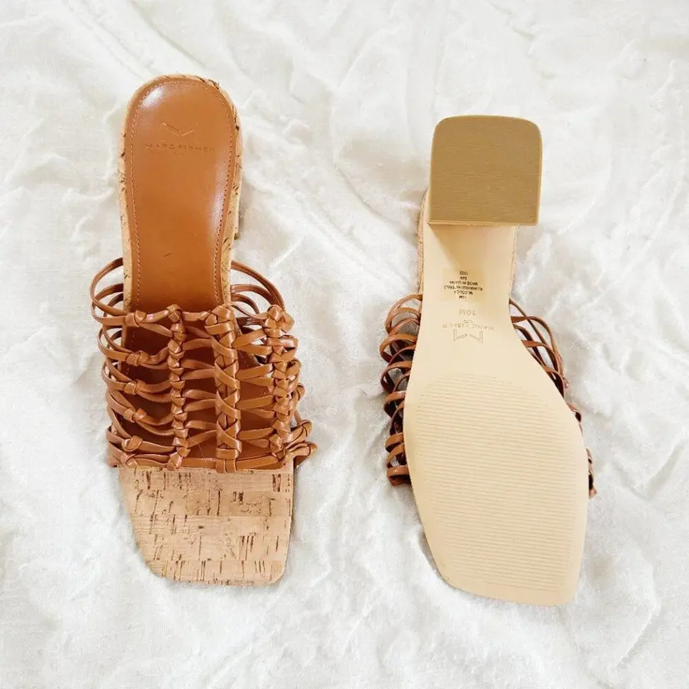 Marc Fisher Colica Block Heel Sandals Size 10M New